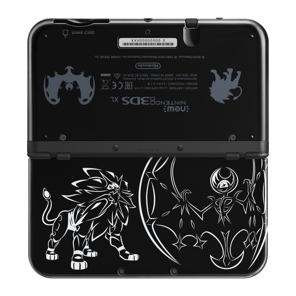 New Nintendo 3ds Xl EdiciÓn PokÉmon Sol Luna Consola Negra Solgaleo Lunala 8717