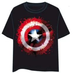 T-SHIRT CAPTAIN AMERICA PAINT LOGO, TAILLE S, MOTIF COMICS - The Shop Gamer