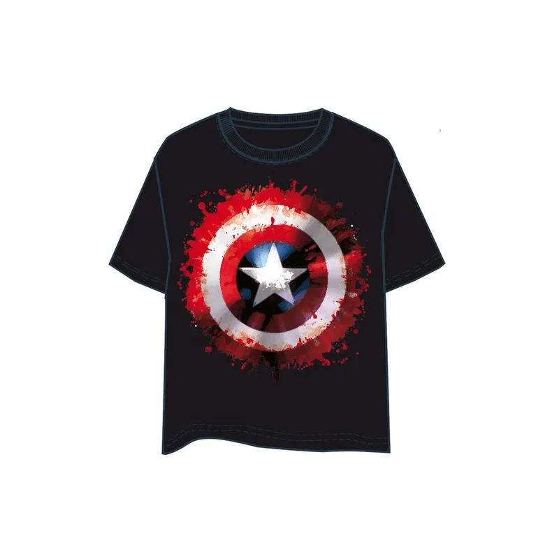 CAMISETA CAPITAN AMERICA, LOGO PINTADO, TAMANHO S, QUADRINHOS - The Shop Gamer