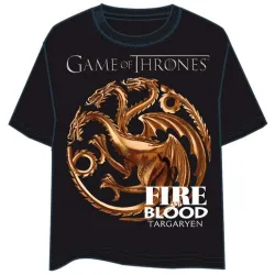 T-SHIRT JUEGO DE TRONOS TARGARYEN LOGO S, SERIES TV JUEGO DE TRONOS - The Shop Gamer