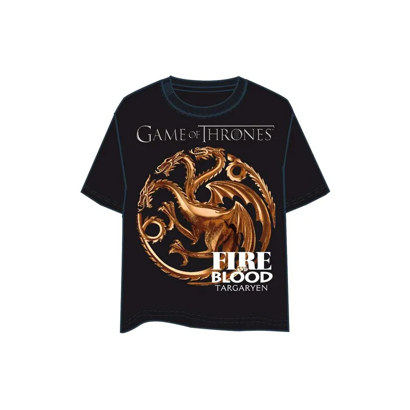 T-SHIRT JUEGO DE TRONOS TARGARYEN LOGO S, SERIES TV JUEGO DE TRONOS - The Shop Gamer