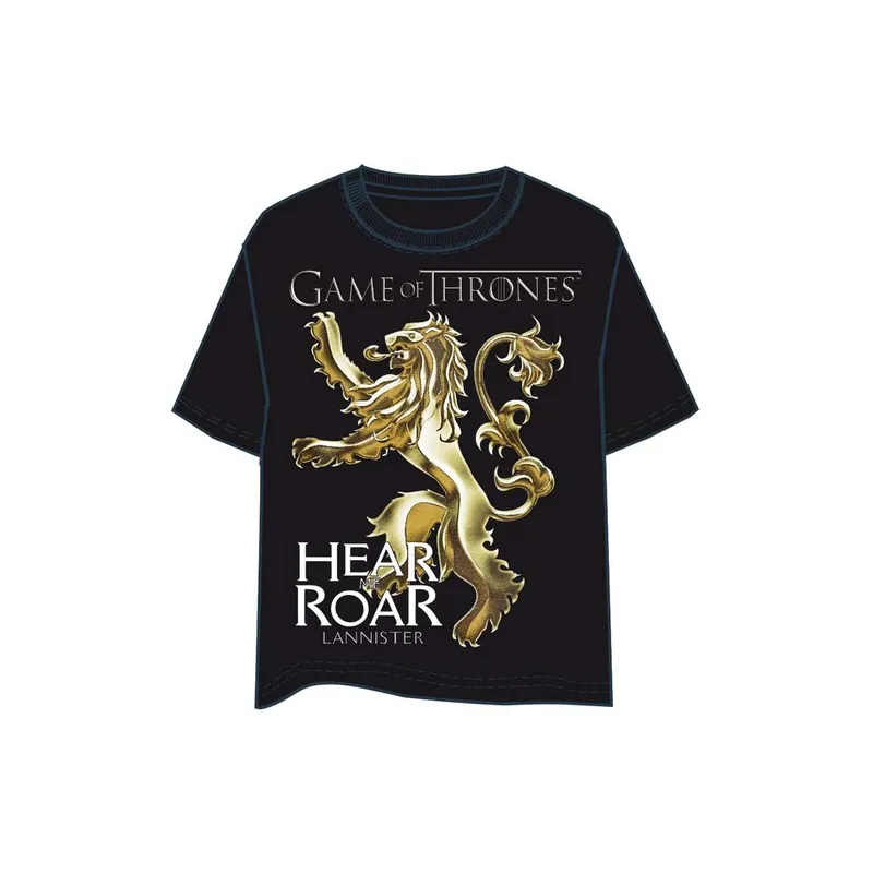 T-SHIRT GAME OF THRONES, LOGO LANNISTER, XL, T-SHIRTS SERIES TV GAME OF THRONES - The Shop Gamer