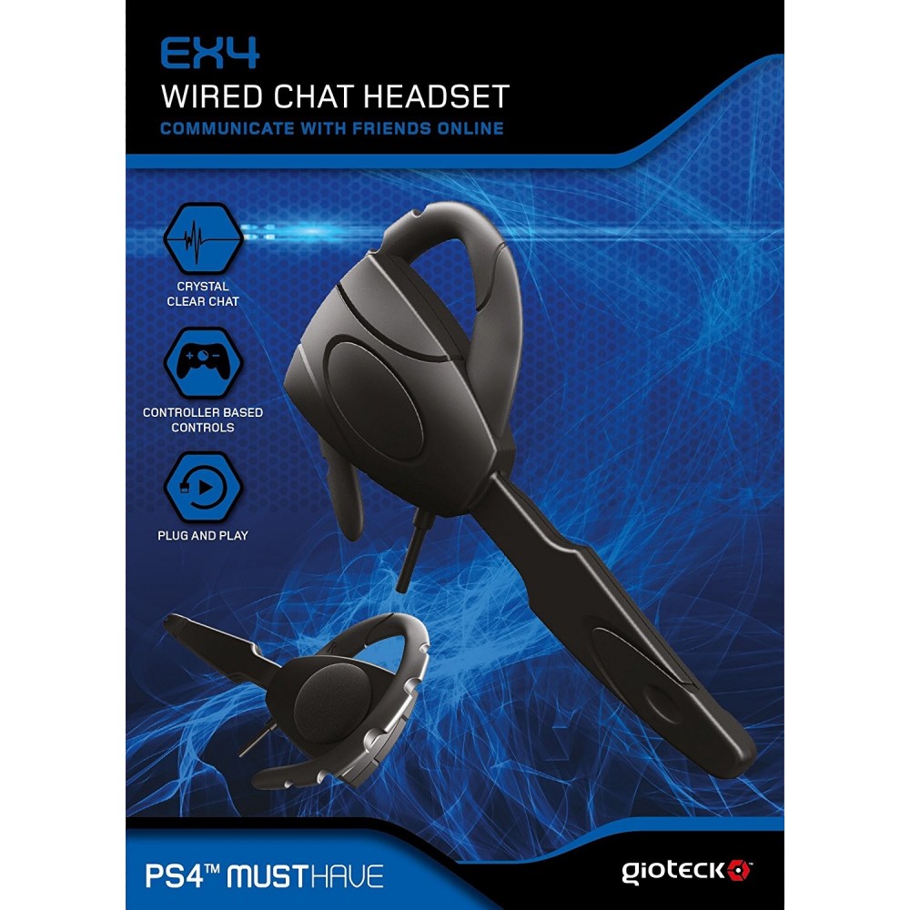 AURICULAR PARA CHAT MICRO Y CABLE PARA PS4 GIOTECK EX4 WIRED CHAT HEADSET