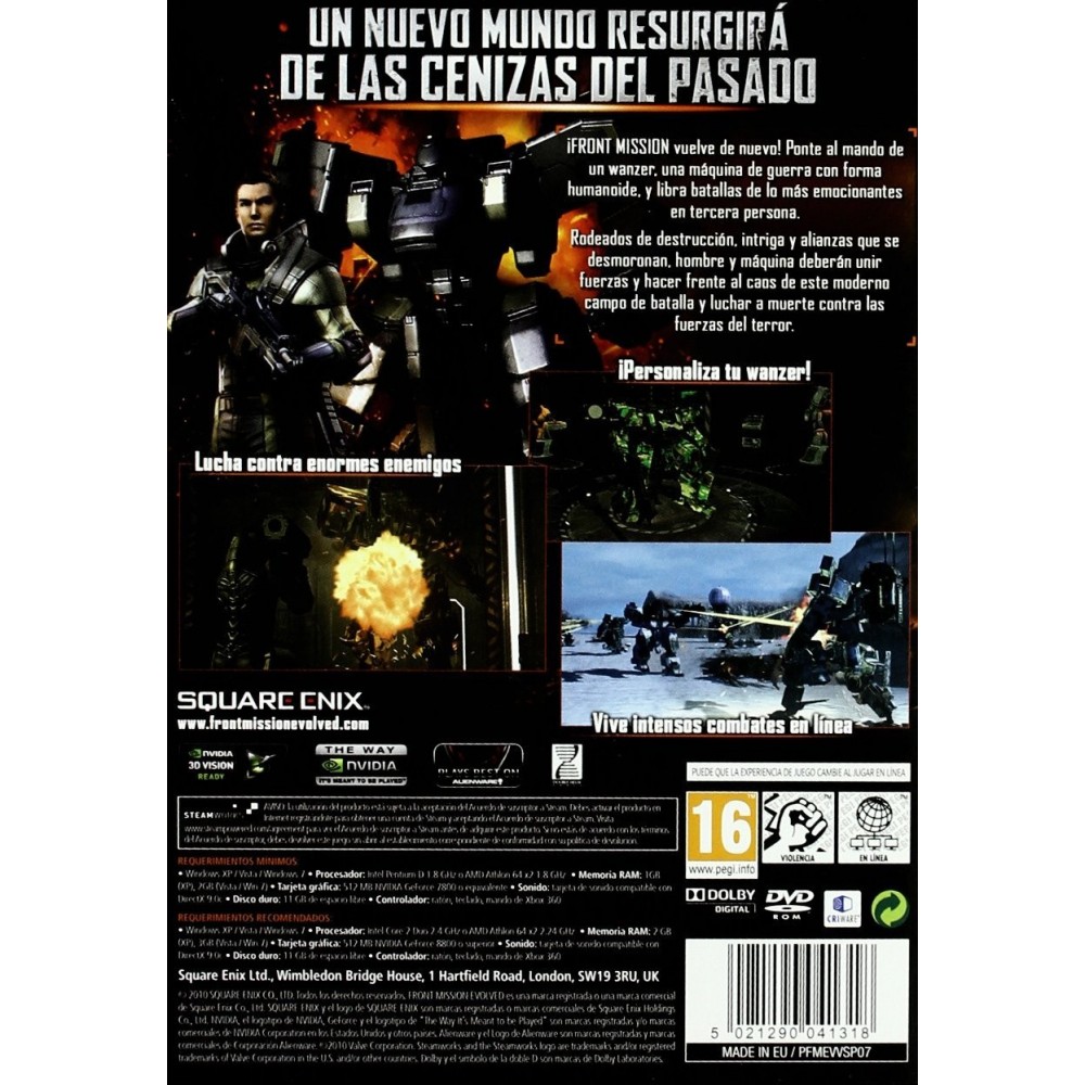 FRONT MISSION EVOLVED PC VIDEOJUEGO FÍSICO DVD-ROM