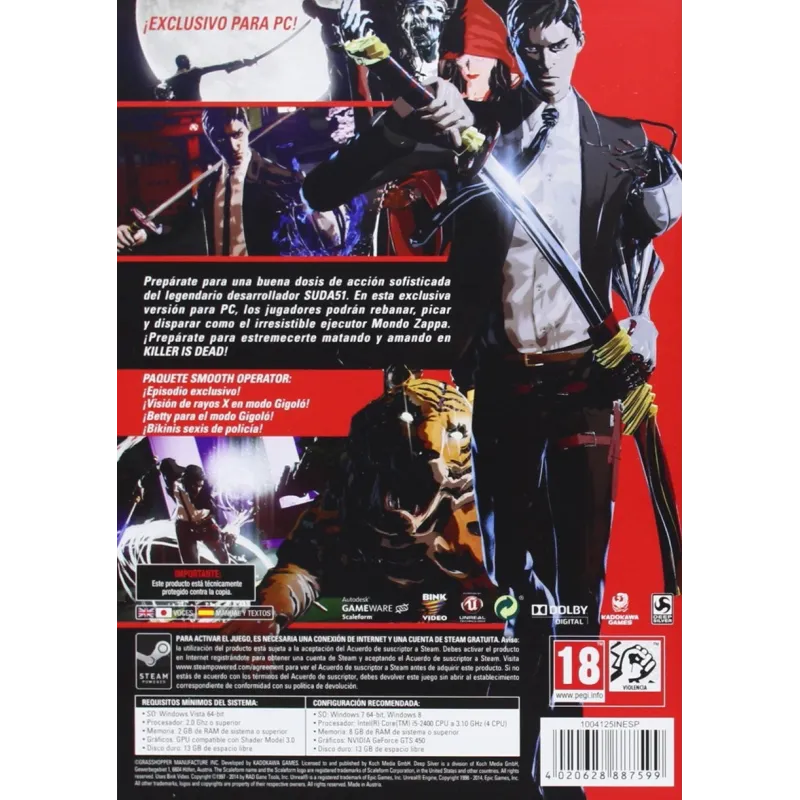 KILLER IS DEAD: NIGHTMARE EDITION PC JOGO FÍSICO DVD-ROM - The Shop Gamer