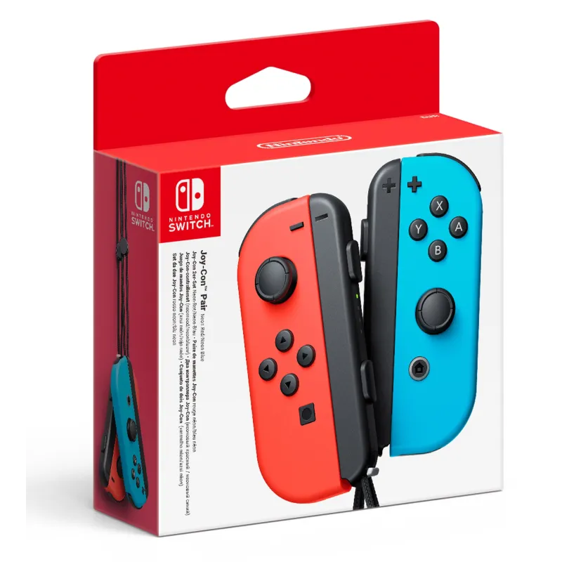 JOY-CON LEFT/RIGHT SET, NEON BLUE AND NEON RED, 2 CONTROLLERS FOR NINTENDO SWITCH - The Shop Gamer