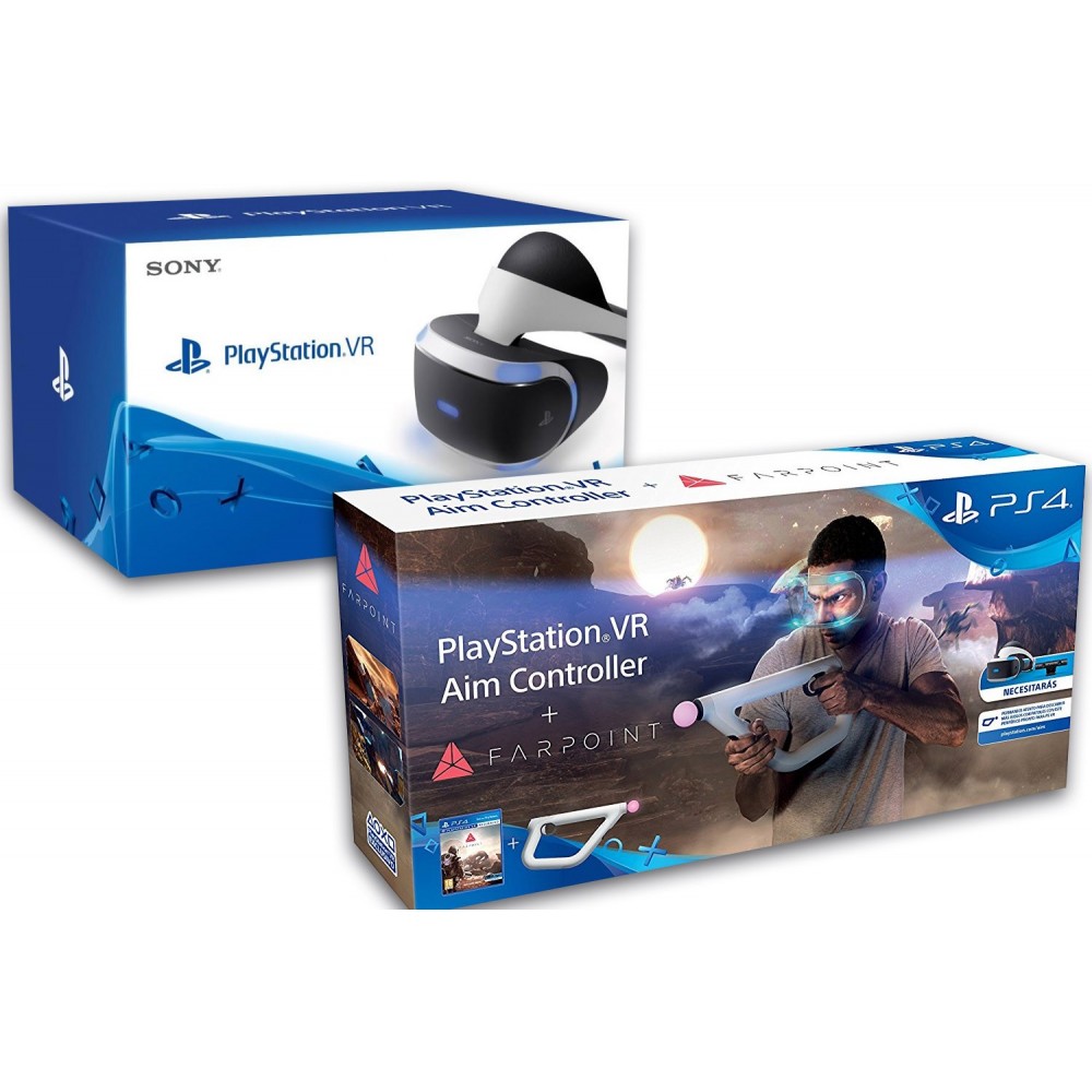Pack Playstation Vr Juego Farpoint Aim Controller Ps4 Psvr Casco Juego Fusil