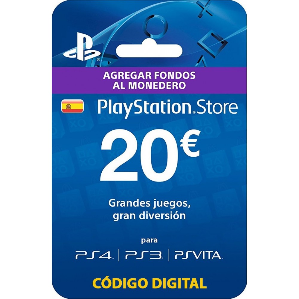 PLAYSTATION STORE TARJETA 20 € PS4 PS3 PSVITA PSN - ENVIO TARJETA CON CODIGO