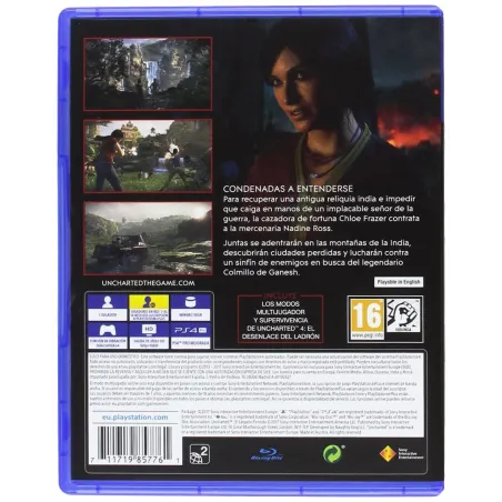 UNCHARTED EL LEGADO PERDIDO PS4 PLAYSTATION 4 NAUGHTY DOG SOLO EN PLAYSTATION
