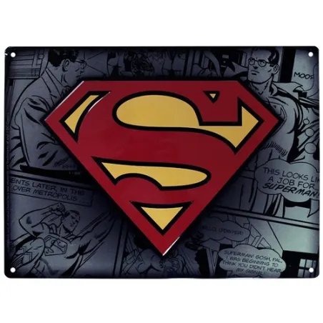 TARGA IN METALLO SUPERMAN 28X38 MERCHANDISING FUMETTI SUPERMAN - The Shop Gamer