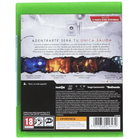 THE EVIL WITHIN 2 XBOXONE VIDEOJUEGO FÍSICO PARA XBOX ONE BETHESDA