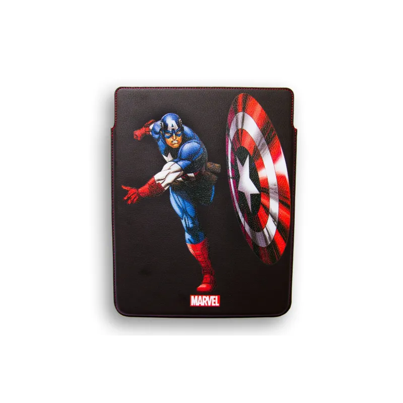 CAPA RÍGIDA DE COURO PARA IPAD 2-3 DELUXE LEATHER CASE MARVEL CAPITAN AMERICA HEROES - The Shop Gamer