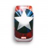 FUNDA RIGIDA PIEL IPHONE 4 DELUXE LEATHER CASE MARVEL CAPITAN AMERICA ESCUDO