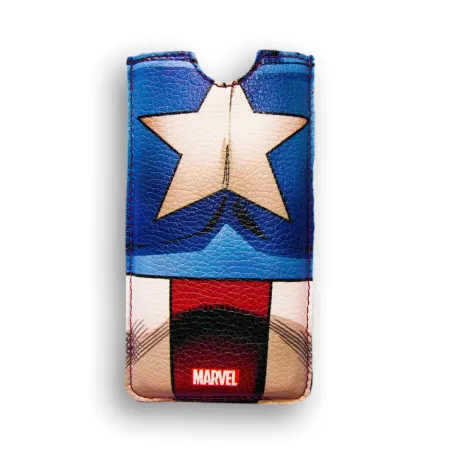 CAPA DE COURO PARA IPHONE 5 DELUXE LEATHER SLEEVE MARVEL CAPITAN AMERICA ARMOR - The Shop Gamer