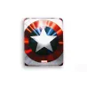 IPAD AIR DELUXE LEATHER FLAP CASE, MARVEL CAP AMERICA SHIELD - The Shop Gamer
