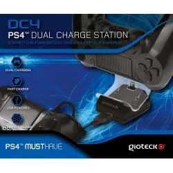 CARICATORE DOPPIO PER CONTROLLER PLAYSTATION 4 GIOTECK DC4 DUAL CHARGE STATION - The Shop Gamer