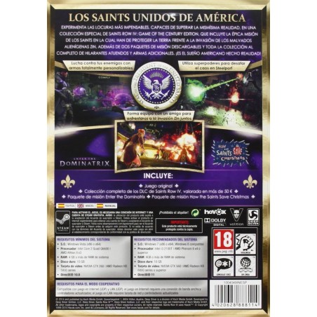 SAINTS ROW IV GAME OF THE CENTURY EDITION PC JUEGO FÍSICO