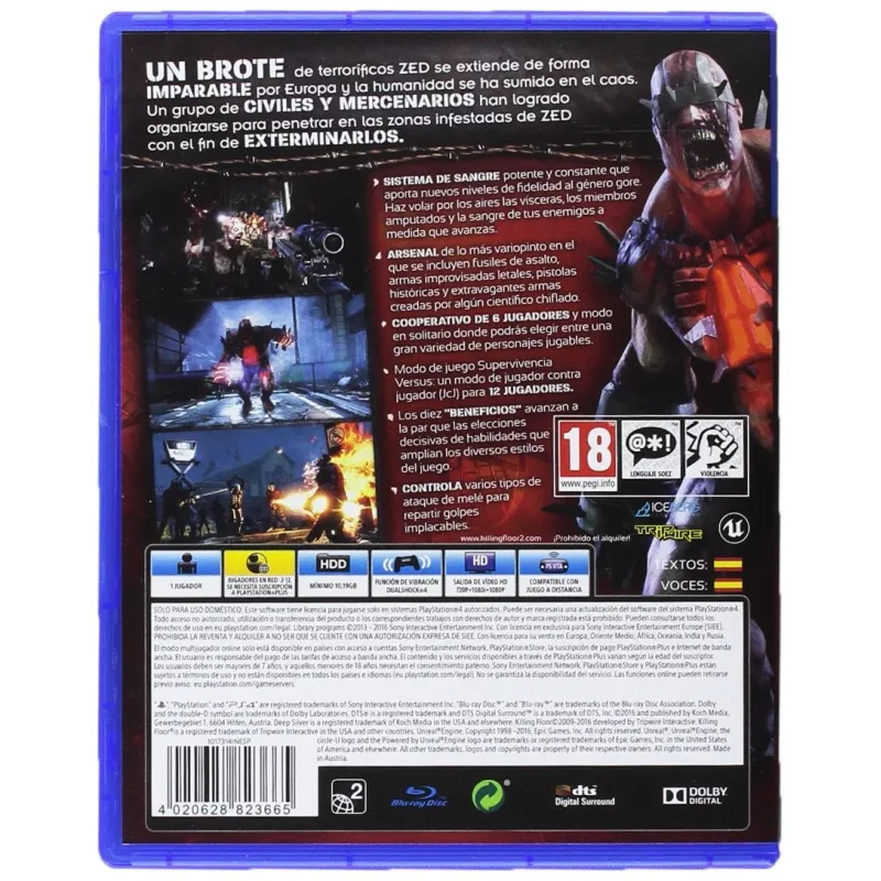 KILLING FLOOR 2 PS4 PHYSICAL VIDEO GAME FOR PLAYSTATION 4 - The Shop Gamer