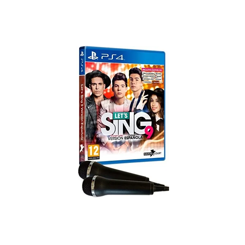 LETS SING 9 PS4 VERSION ESPAGNOLE AVEC 2 MICROPHONES USB, JEU PHYSIQUE PLAYSTATION 4 - The Shop Gamer