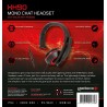 AURICULAR MONO PARA CHAT CON CABLE PS4 XBOX ONE PC XH50 ROJO WIRED MONO HEADSET