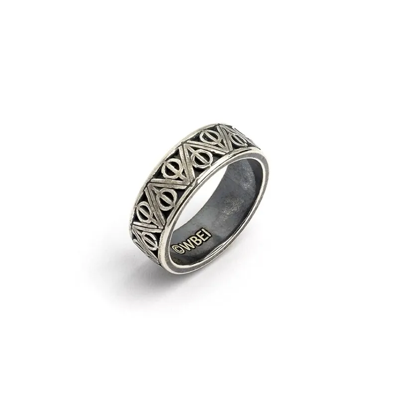 ANELLO IN ARGENTO HARRY POTTER DEATHLY HALLOWS S, MERCHANDISING CINEMATOGRAFICO HARRY POTTER - The Shop Gamer