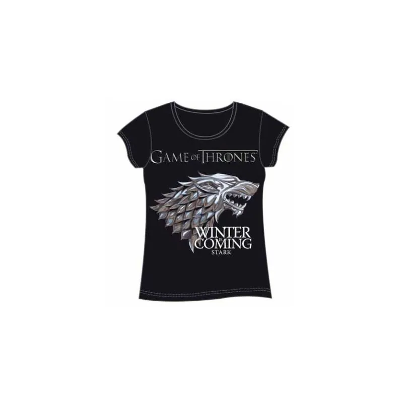 DAMES-T-SHIRT JUEGO DE TRONOS STARK L, T-SHIRTS SERIES TV JUEGO DE TRONOS - The Shop Gamer