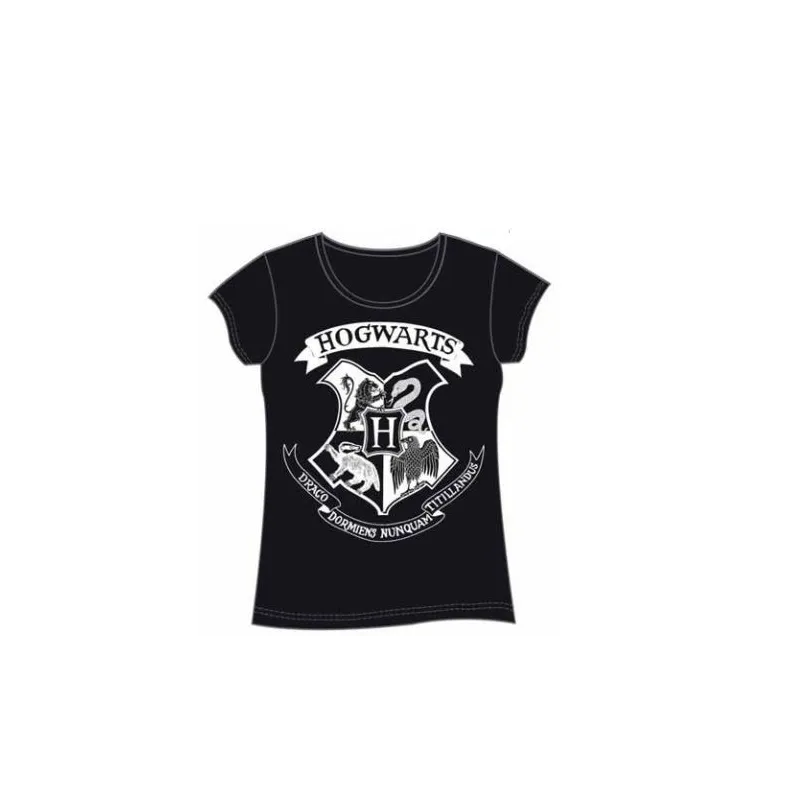 MEISJES T-SHIRT HARRY POTTER HOGWARTS ZWART L, FILMSHIRTS HARRY POTTER - The Shop Gamer