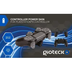 Gioteck - Controller Power Skin, Batería Incorporada, Color Negro