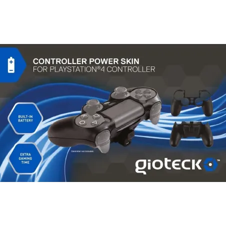 Gioteck - Controller Power Skin, Batería Incorporada, Color Negro