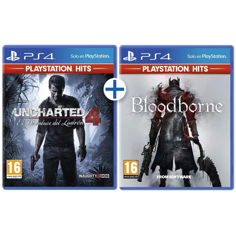 UNCHARTED 4 + BLOODBORNE PS4 HITS, physische Spiele 2 für 1 PLAYSTATION 4 - The Shop Gamer