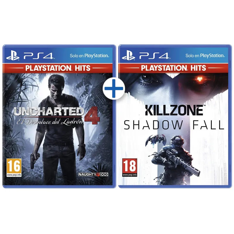 UNCHARTED 4 + KILLZONE SHADOW FALL PS4 HITS Physische Spiele 2 für 1 PLAYSTATION 4 - The Shop Gamer
