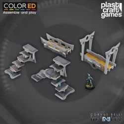 PLAST CRAFT GAMES: BRIDGE AND STAIRWAY SET, MINIATURE GAME ACCESSORIES - The Shop Gamer