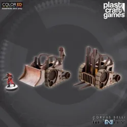 PLAST CRAFT GAMES: FORKLIFT AND BULLDOZER GIOCHI ACCESSORI MINIATURE - The Shop Gamer