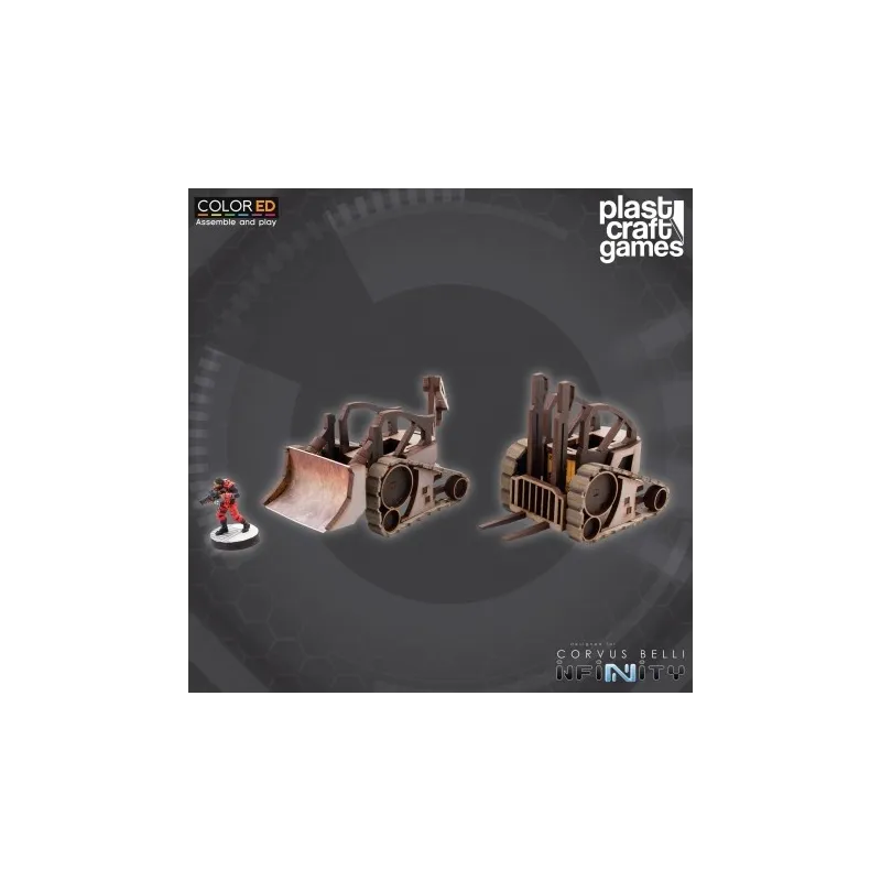 PLAST CRAFT GAMES: FORKLIFT AND BULLDOZER GAME ACCESSORIES, MINIATURES - The Shop Gamer