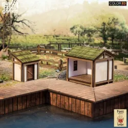 PLAST CRAFT GAMES: SHED AND LATRINE, ACCESSOIRES POUR JEUX DE FIGURINES - The Shop Gamer