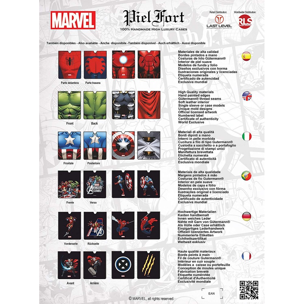 FUNDA RIGIDA PIEL IPAD MINI DELUXE LEATHER CASE MARVEL VENGADORES AVENGER HEROES