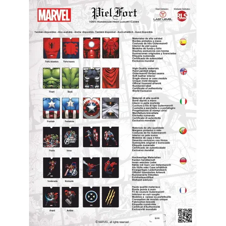 FUNDA RIGIDA PIEL IPAD MINI DELUXE LEATHER CASE MARVEL VENGADORES AVENGER HEROES