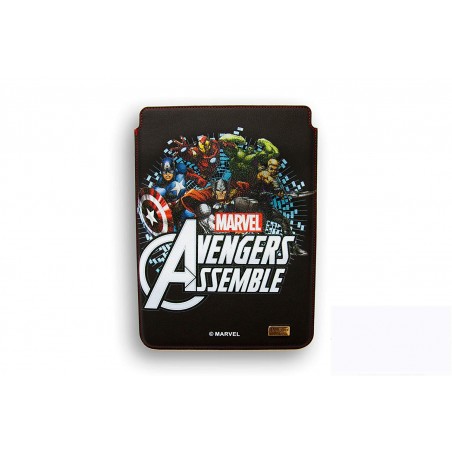 FUNDA RIGIDA PIEL IPAD MINI DELUXE LEATHER CASE MARVEL VENGADORES AVENGER HEROES
