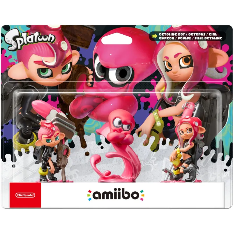 AMIIBO-FIGUREN OCTOLING JUNGE, MÄDCHEN UND OKTOPUS, 3ER-PACK, SPLATOON-SAMMLUNG - The Shop Gamer