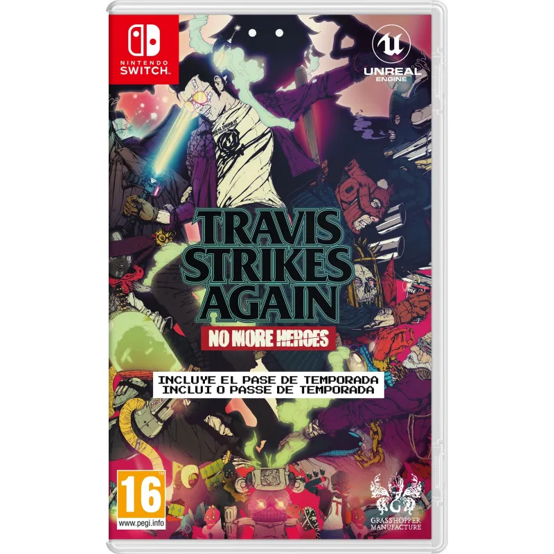 TRAVIS STRIKES AGAIN NO MORE HEROES SWITCH JOGO FÍSICO E PASSE DE TEMPORADA - The Shop Gamer