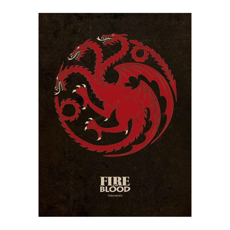 GAME OF THRONES TARGARYEN CANVAS PRINT 30 X 40, GAME OF THRONES TV MERCHANDISE - The Shop Gamer