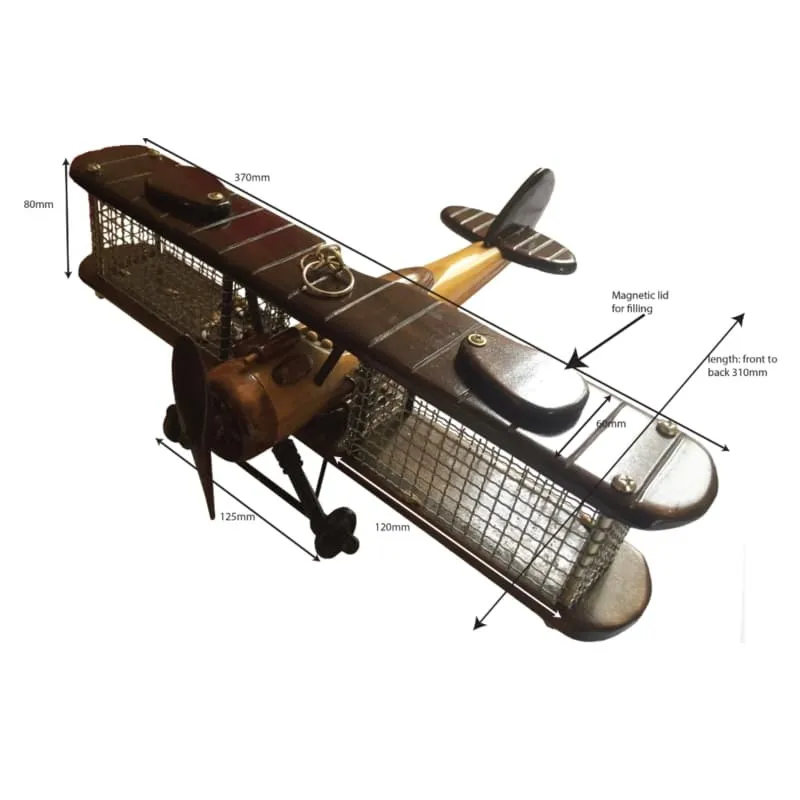 MANGIATOIA/CASETTA PER UCCELLI A FORMA DI AEROPLANO VINTAGE, ARTICOLI DA REGALO - The Shop Gamer