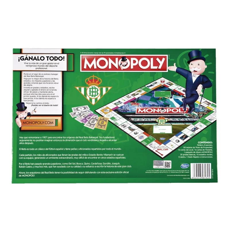 MONOPOLY REAL BETIS BALONPIE CLASSIC BOARD GAME - The Shop Gamer