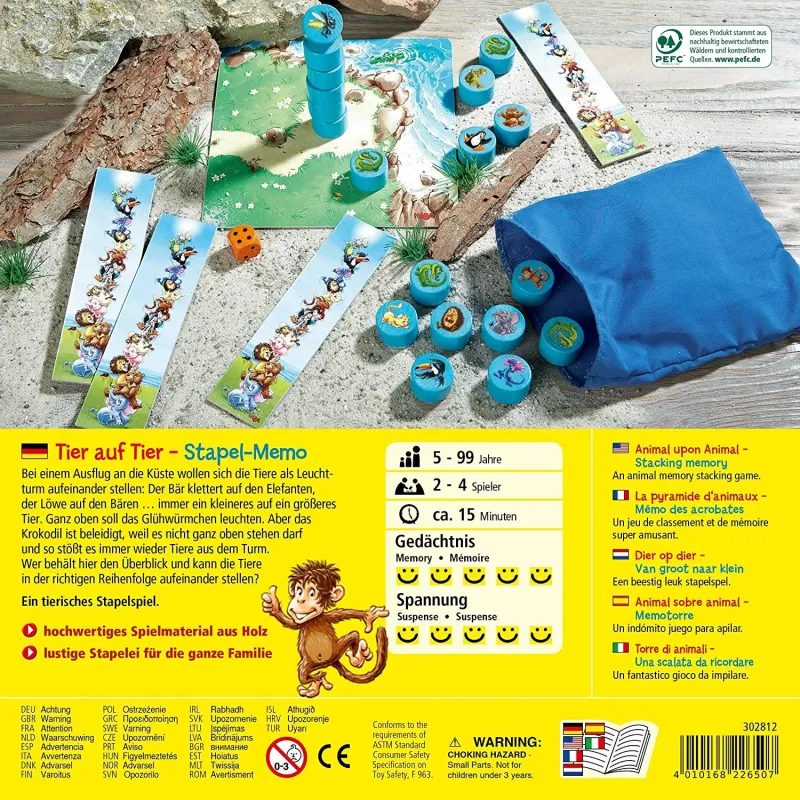 ANIMAL SOBRE ANIMAL MEMOTORRE LERN-BRETTSPIELE - The Shop Gamer