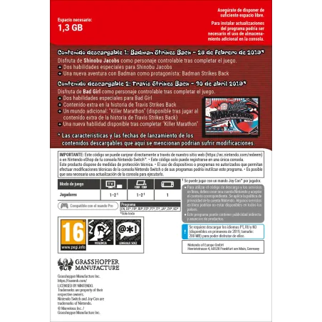 TRAVIS STRIKES AGAIN: NO MORE HEROES SEASON PASS NINTENDO SWITCH DIGITALER DOWNLOADCODE ADD-ON-INHALT - The Shop Gamer