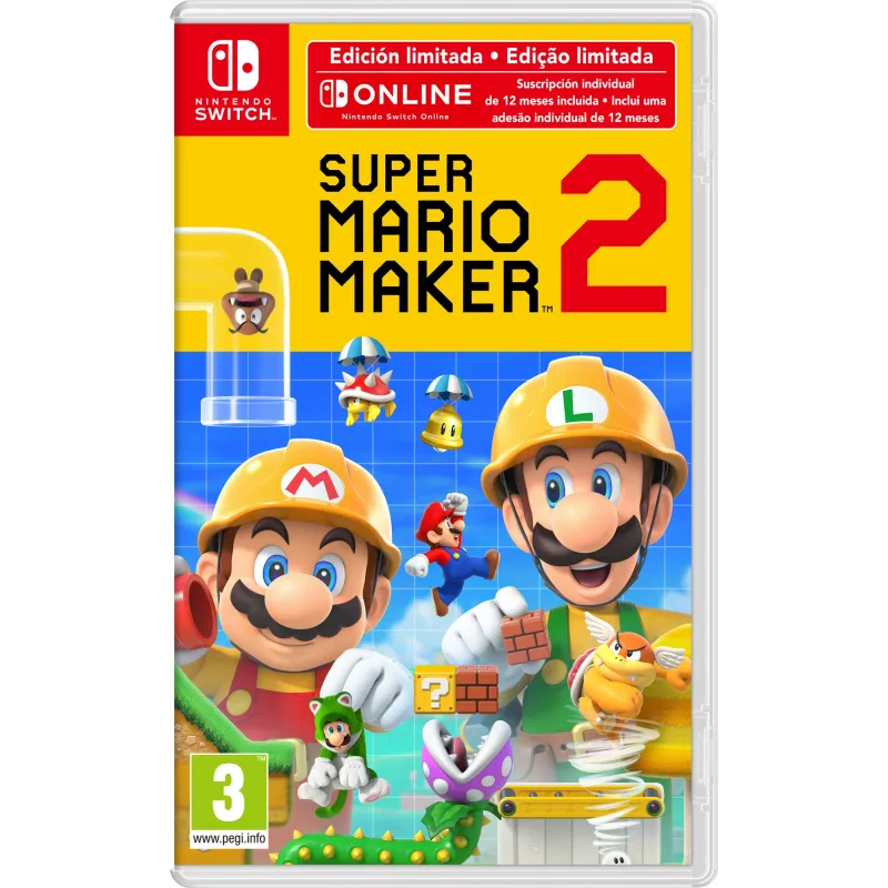 SUPER MARIO MAKER 2 SWITCH JOGO FÍSICO NINTENDO SWITCH + ASSINATURA 12 MESES - The Shop Gamer