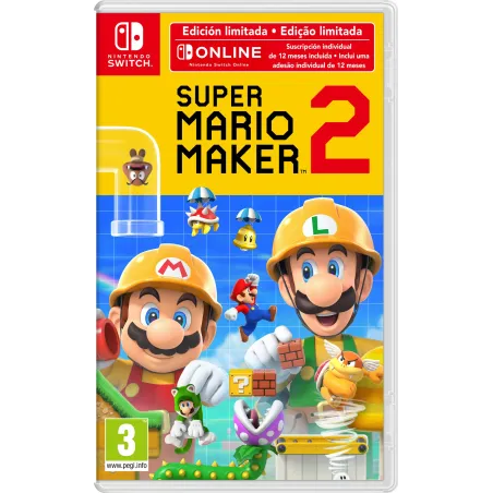 SUPER MARIO MAKER 2 SWITCH PHYSICAL GAME NINTENDO SWITCH + 12-MONTH SUBSCRIPTION - The Shop Gamer