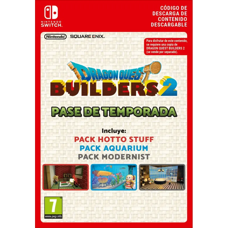 DRAGON QUEST BUILDERS 2 PASE DE TEMPORADA NINTENDO SWITCH CÓD. DESCARGA DIGITAL