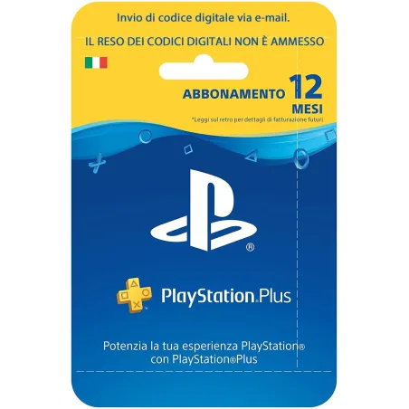 PLAYSTATION PLUS ABBONAMENTO 12 MESI CODICE DIGITALE VIA EMAIL PSN ACC. ITALIANO