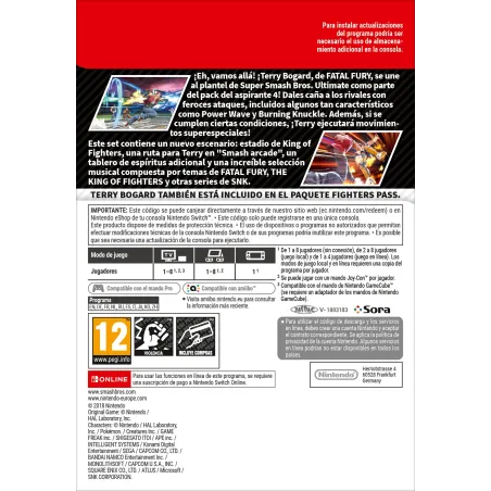 SUPER SMASH BROS ULTIMATE PACK DE DESAFIANTE 4. TERRY BOGARD DESCARGA DIGITAL - The Shop Gamer